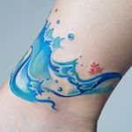 Tattoo by Zihee #Zihee #watercolortattoo #watercolor #painterly #fineart #painting #color #water #ocean #coral #waterdrop #splash #wave