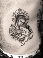 #blackwork #madonnaandchild tattoo. #virginmary #jesus #blackworktattoo 