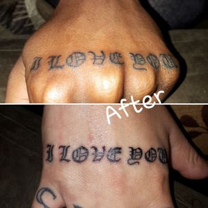 2 year anniversary tattoos ... "I love you" ~ Old English Style