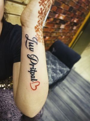 Calligraphy Tattoo for Her fiance 