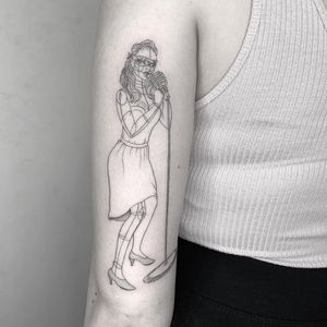 Tattoo by Jack Poohvis of Fleur Noire #JackPoohvis #FleurNoire #KinkOut #KinkOutEvent #fundraiser #sexworkersrights #LGBTQIA+ #tattooevent #tattoofundraiser #NYC #Brooklyn
