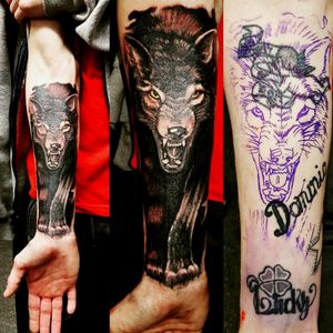 #coveruptattoo  #tattoocoverup #wolf #wolftattoo 