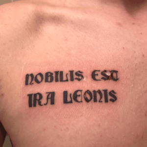 The Anger of the Lion is Noble in Latin