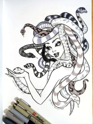 Super cute! I love the variety of snakes #medusa #gorgon 