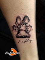 I did this paw print of a client's dog on their calf during my apprenticeship (June 2018). http://nikkifirestarter.com #tattoo #bodyart #bodymod #ink #art #femaleartist #femaletattooist #apprenticetattoo #mnartist #mntattoo #mntattooist #visualart #tattooart #tattoodesign #dogtattoo #pawprint #pawprinttattoo #familytattoo #blacktattoo #blackink #splattertattoo #texttattoo #typography #wordtattoo #nametattoo #cursivetattoo