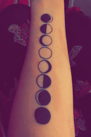My phases of the moon tattoo. First tattoo I got. 