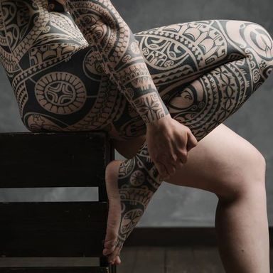 Tattoo by Dmitry Babakhin #DmitryBabakhin #tribaltattoos #tribaltattooing #tribal #ancient #blackwork #pattern #linework #dotwork #shapes #abstract