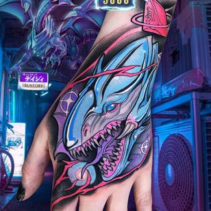 Tatuaje de Brando Chiesa #BrandoChiesa #newschooltattoo #newschool #color #alien