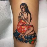 Gauguin inspired custom project, done by #jazzytats #cecilepagestats #traditional #girl #gauguin