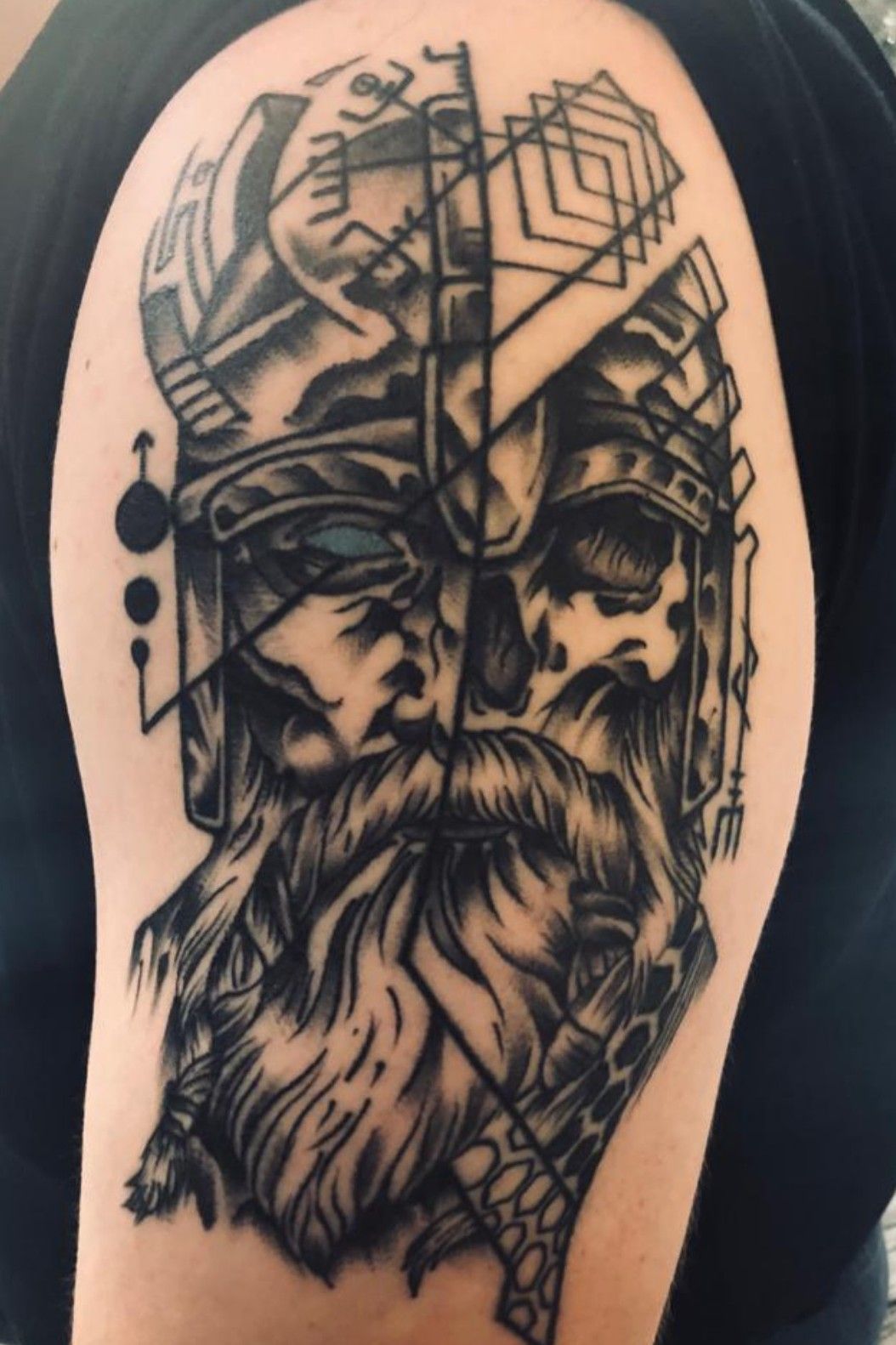 Odin God & Skull Temporary Tattoo - CrewSkull®