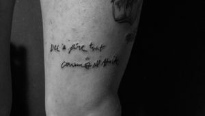 "like a fire that consumes all before it"#cytwombly #expression #abstracttattoo #AbstractTattoos #masterpiece #art #arte #expressionism #expressionismabstract #newyork #contemporarytattoos #contemporaryart #contemporarytattoos #quotes #lettering #letteringtattoo #phrases #phrasestattoo #fire #firetattoo   #bishop #bishoprotary #inkspiration #ink #inklover #stattoo #minimal #minimaltattoos 