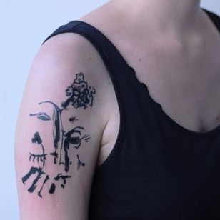 Tattoo by Maison Métamose #MaisonMétamose #MaisonMetamose #abstract #watercolor #illustrative #poetry #sketch