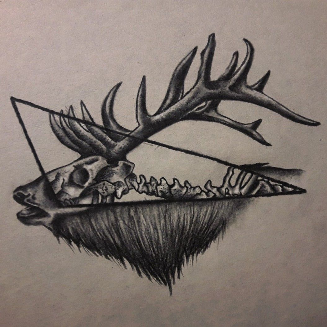 DIY Uncle Buck P | Deer skull tattoos, Elk skull, Stag tattoo