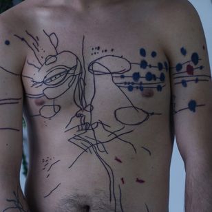 Tattoo by Maison Métamose #MaisonMétamose #MaisonMetamose #abstract #watercolor #illustrative #poetry #sketch