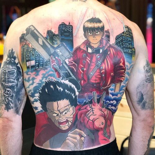 Tattoo Uploaded By Tattoodo Tattoo By Kimberly Wall Kimberlywall Newschooltattoo Newschool Color Anime Manga Akira 7497 Tattoodo