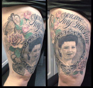 Grandmother tribute thigh piece 