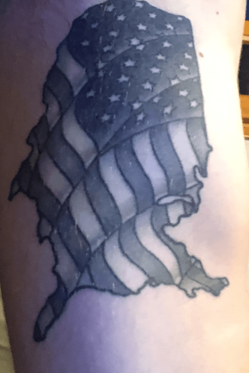 american flag tattoo outline
