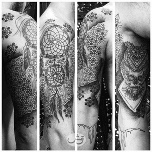 Fechamento pronto! (O filtro dos sonhos não é trabalho meu 😉). Arm project done! (The dreamcatcher is not mine 😉). Agendamentos/Appointments: link na bio 👉 @guardiolatattoo 📘 fb.com/guardiolatattoo 📬 guardiolatattoo@gmail.com 📞 11-94183.2259 #tattoo #tatuagem #tatuaje #tatouage #tatoweirung #tattuaggio #tattoo2me #tattoodo #blackworkers #blackworktattoo #dotworkers #dotworktattoo #pontilhismo #geometric #ladytattooers #tattooist #tattooartist #tttism #tattootrip #tattooguest #inked #guardiolatattoo #blackworkerssubmission #geometrichaos #tattrx #curitiba #curitibatattoo #geometricpattern #armtattoo #tattooja #coloruptattoo