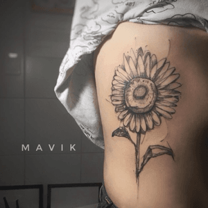 Girassol | Sunflower #napele #onskin #flor #flower #mavik #by #me #freehand #tattoo