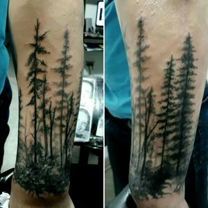#forest #foresttattoos #foresttattoo #bosque #bosques #blackandgray #blackAndWhite #blackandgreytattoo #tattoo #tatuaje #colombia #Colombianartists #colombiantattooers 