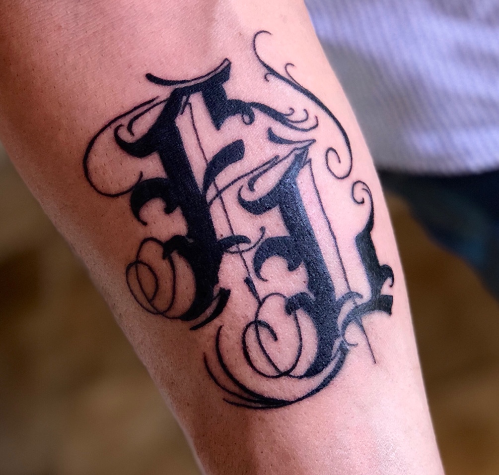 Tattoo Uploaded By Dizer Francesco Lettering On Forearm Tattoodo