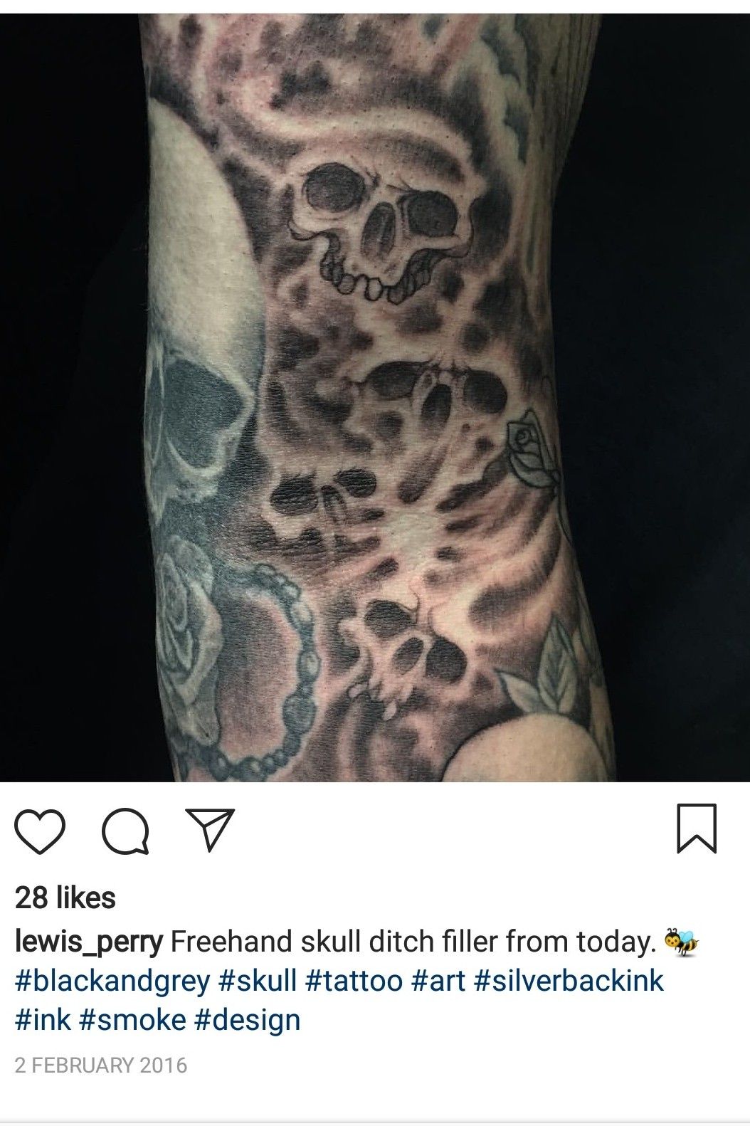 Nigel Beauty  Tattoo Skull amp Smoke Filler 2 Large