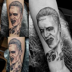 Can't believe... I was waiting for this moment since I've started tattooing portraits :D Ladies and gentlemen... Jared Leto as Joker ;) #dktattoos #dagmara #kokocinska #coventry #coventrytattoo #coventrytattooartist #coventrytattoostudio #emeraldink #emeraldinkltd #emeraldinkcoventry #jaredleto #jaredletoportrait #jaredletoportraittattoo #joker #jokertattoo #sucidesquad #susidesquadtattoo #tattoo #tattoos #tattooideas #tatt #tattooist #tattooshop #tattooedman #tattooforman #killerbee #immortalinnovations #sabre #jaredletojoker