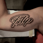 #tattooartist #tattooart #lettering #nametattoo #blackandgrey 