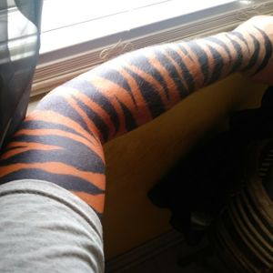 Tattoo uploaded by Katsumi Skytower • I love tiger stripes!! Done with  sharpies, want them all the way down one side!! 🐯 • Tattoodo