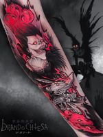 Tattoo by Brando Chiesa #BrandoChiesa #color #anime #manga #Japanese #illustrative #vampire #demon #skull #death