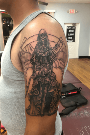 Angel of death tattoo...work in progress