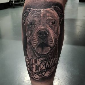 Memorial dog tattoo 