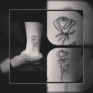Trusted in tattoo-trainee..📍I love it and it was one of her first ones!Good job Tina 🤗#tattooapprentice #trainee #rose #RoseTattoos #rosetattoo #blackandgreytattoo #blackandgrey #oneline 