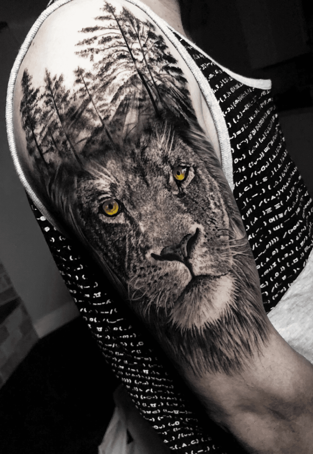 panther in a tree tattoo