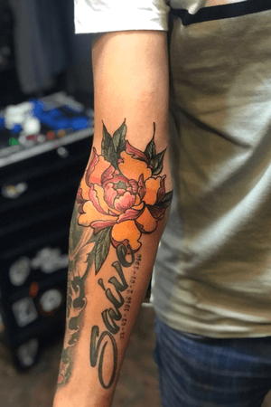 FlowerrrPowerrr’ peony color bomb’ by FerryBoom #BoomInk #peonytattoo #cooltattoos #flowers #folowme #tattoooftheday 