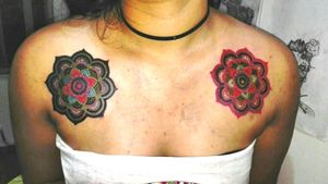 #colortattoo #mandalastyle #colombiantattooers #femeletattoo #ink #inked #tattoo #tattooedwomen 