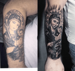 Before and after (refresh of old tattoo). Done at: MG tattoo studio - Skopje - Macedonia