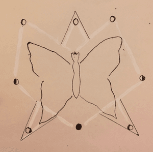 Life, death, and transformation #butterfly #phasesofthemoon #triquetra 