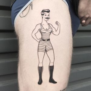 Tattoo by James Lauder #JamesLauder #MrLauder #illustrative #popart #strongman #vintage