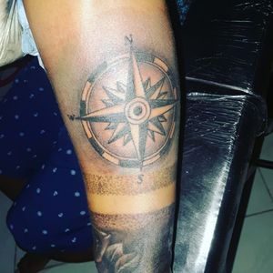 Second session rose with compass