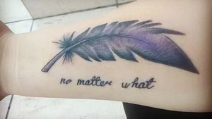 Feather with small quote