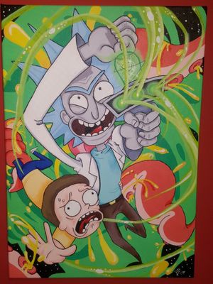 Rick and morty on canvas