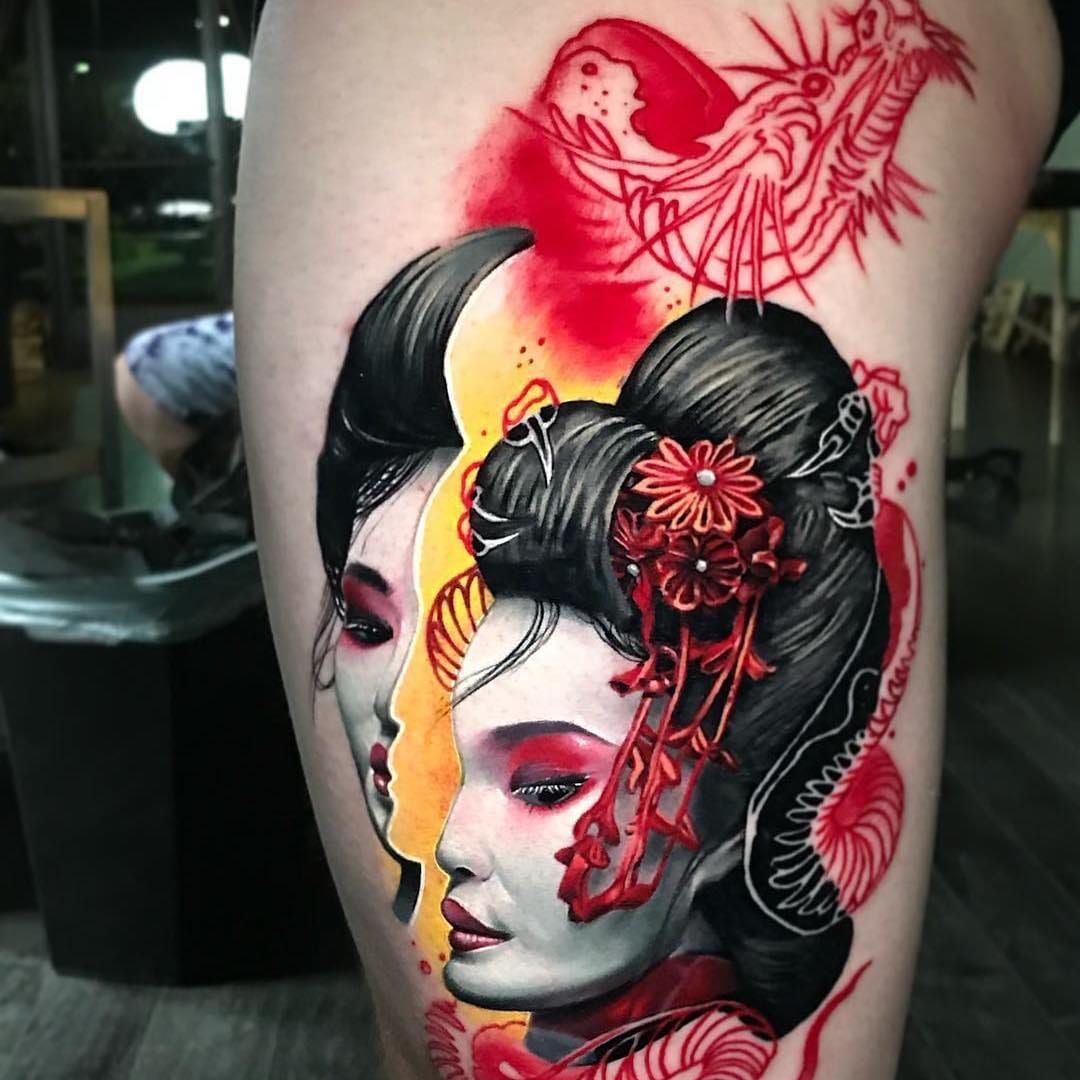 Geisha Tattoo Design on Behance