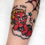 Tattoo by Red Lip #RedLip #satantattoos #satan #devil #demon #hell #death #color #traditional #stars #lady