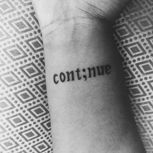 Your story isn't over.A semicolon tattoo I got done last week in Mumbai, India. Concept: A semicolon is used when an author could've chosen to end their sentence, but chose not to. The author is you and the sentence is your life. #semicolontattoo #projectsemicolon #SemicolonProject #mentalhealthawareness #mentalhealth 