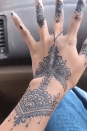 Henna designed tattoo