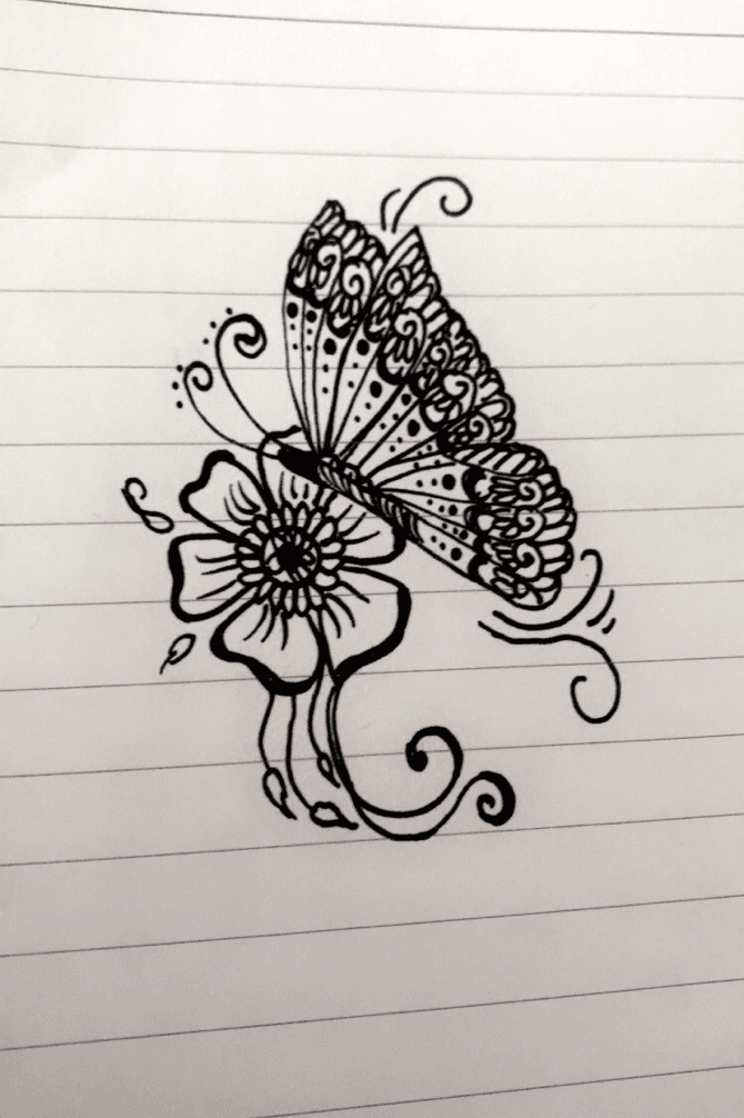 how to draw a henna butterflyTikTok Search