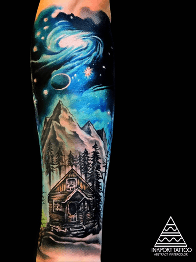 Space Forest by inkport tattoo - @inkporttattoo #Москва #moscowtattoo #space #tattooartist #акварельтату #moscow #watercolor #woods #usa #tattoomoscow #tattoo #forest #татуировка #watercolortattoo inkporttattoo #inkporttattoo #msk #татумастер #dotworktattoo #тату #watercolortattoos #abstract #abstracttattoo #europe moscow watercolortattoo USA Europe watercolortattooartist watercolortattoo