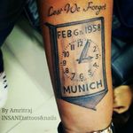 In memory of the Busby Babes. Inked in 2016. Concept: The design is a tribute to the Manchester United players, nicknamed the Busby Babes, who died in the air crash on 6th February, 1958. The Munich air disaster witnessed the flight crash on its third attempt to take off from a slush-covered runway at Munich-Reim Airport. The team was returning from a European Cup match in Belgrade, Yugoslavia, having knocked Red Star Belgrade to progress to the semi-final of the competition. The crash derailed the team's title ambitions and also destroyed the nucleus of what promised to be one of the greatest generations of players in English football history. It took 10 years for the club to recover. #football #manchesterunited #munichairdisaster #busbybabes #england 