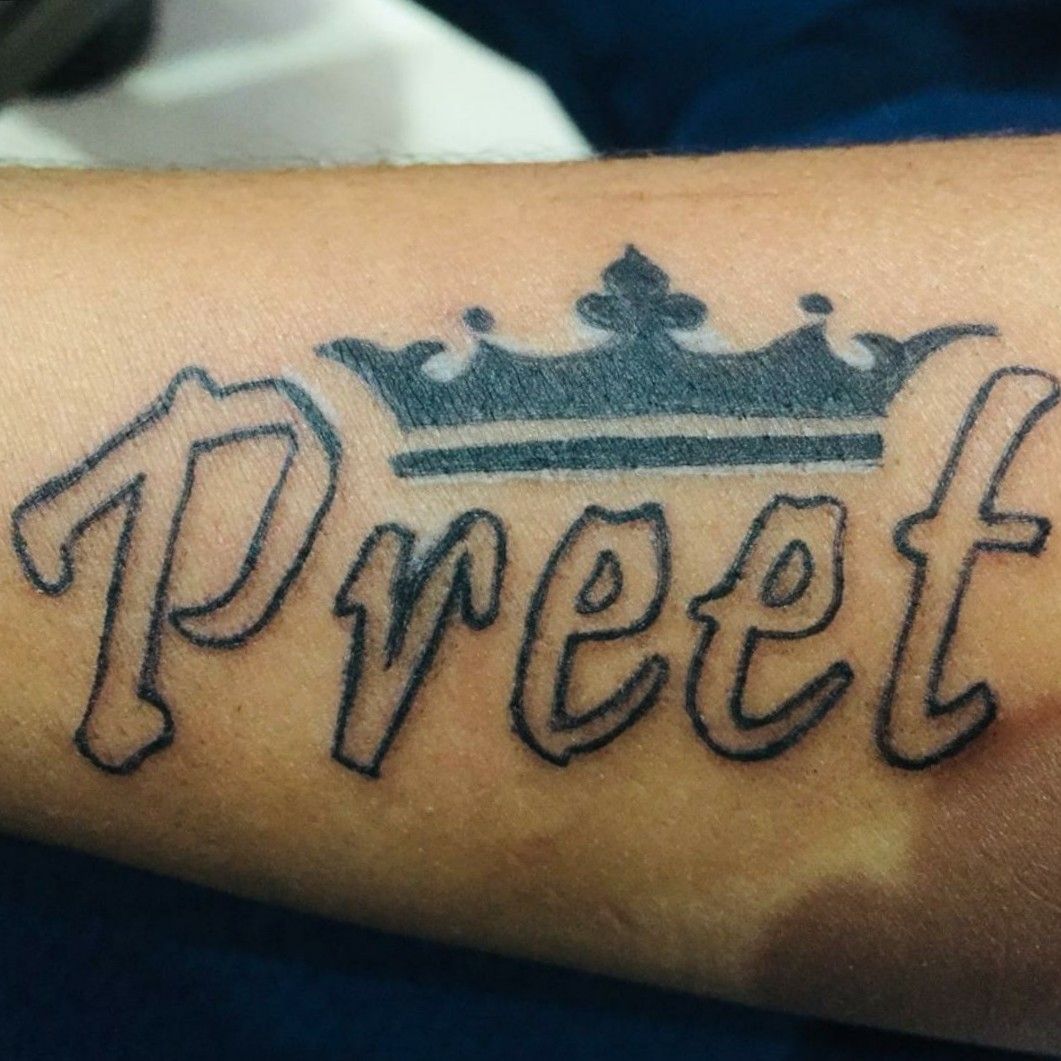 Tattoo uploaded by Mr. Singh • #preet # name tattoo • Tattoodo
